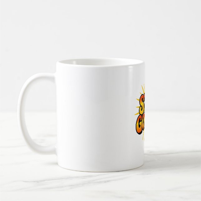 Restez Golden Retro Sun Rays Mug (Gauche)