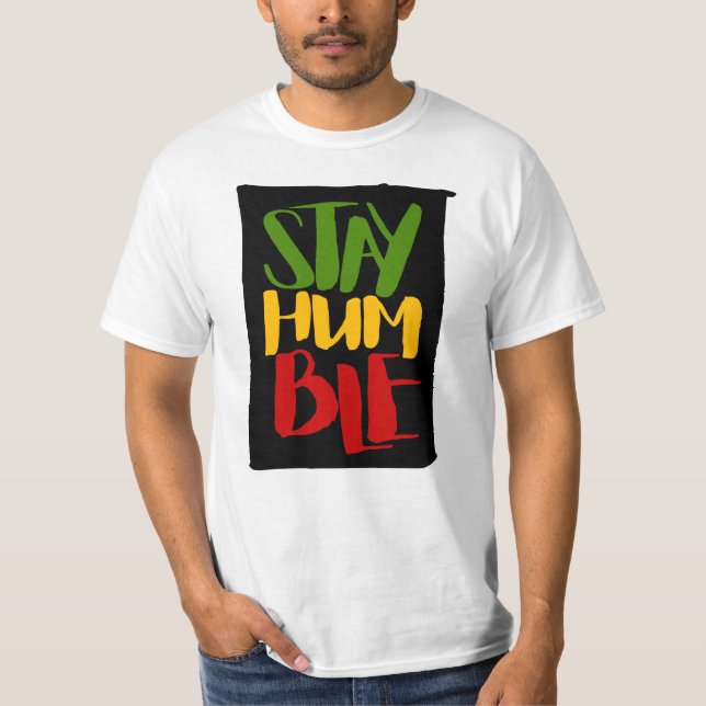 Restez Humble Rasta Colours Reggae T-shirt (Devant)