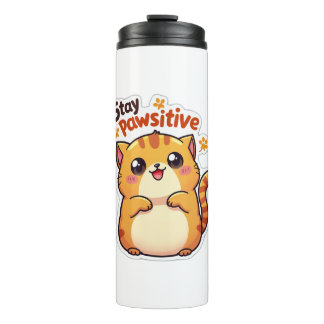 Restez Pawsitive - Cute Kawaii Bouteille d'eau de