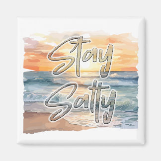 Restez Salty Sunset Beach Magnet