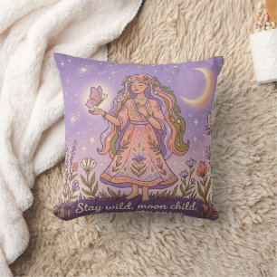 Restez Sauvage Enfant de la Lune Coussin de Lancem