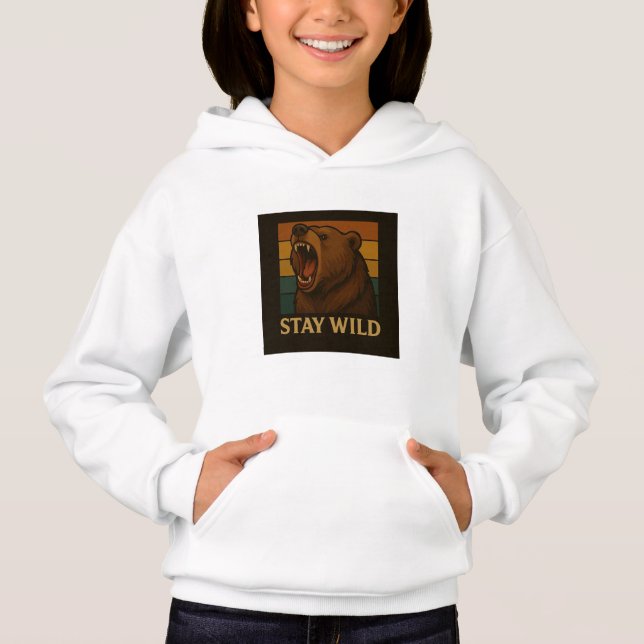 Restez sauvage Graphique animal Vintage pour l'amo (Devant)