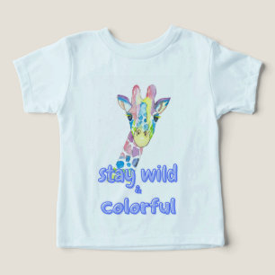 Restez Sauvages & Colorés – Girafe Colorée Aquarel