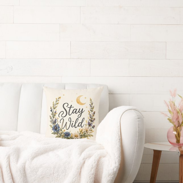 Restez Sauvages Coussin Fleurs de la Lune Bohème F (Canapé)