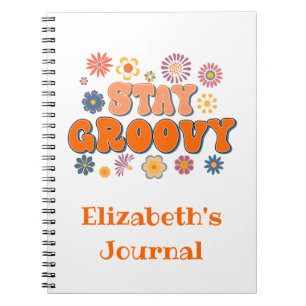 Restez Super Flower Power Retro Journal Carnet