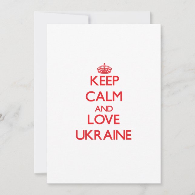 Restez tranquille et aimez l'Ukraine (Devant)