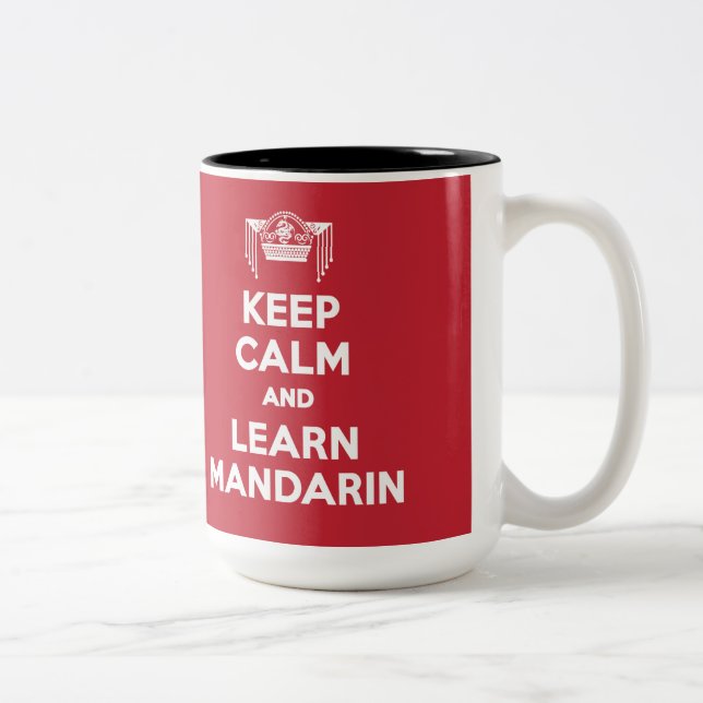 Restez tranquille et apprenez le mandarin Mug (Droit)