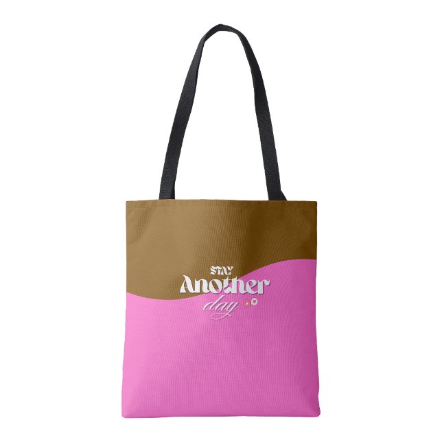 Restez un jour de plus sac cabas en toile - Santé  (Stay another day canvas Tote Bag - Mental health)