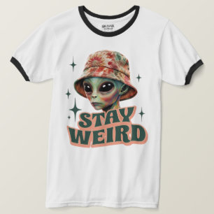 Restez un T-shirt Alien Cravate-Dye Ringer