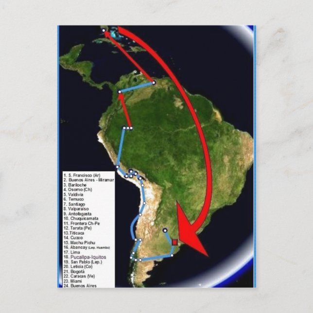 Résumé Description Espa? ol : Carte du premier voy (Devant)