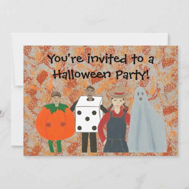 Résumé Invitations du costume d'Halloween (Devant)
