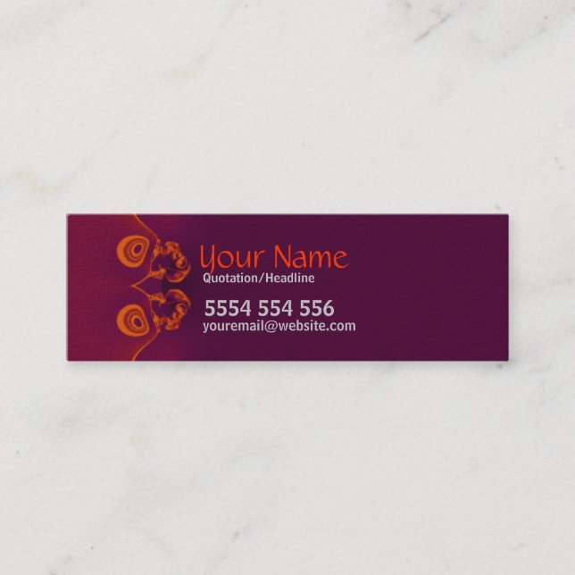 Résumé mini Carte de visite (Devant)