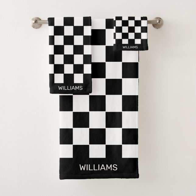 Résumé personnalisé damier noir et blanc (En situation)