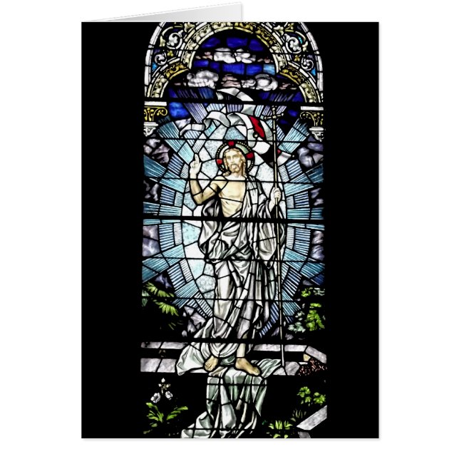 Résurrection de fenêtre en verre teinté de Jésus (Devant)