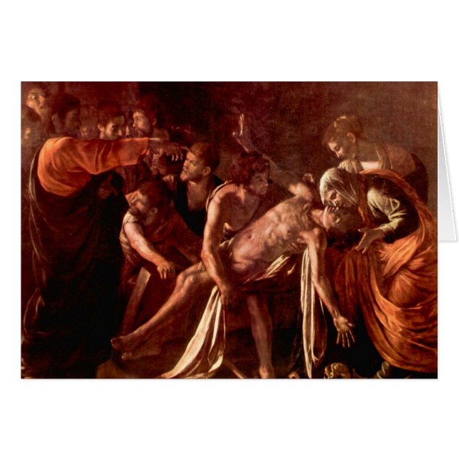 Résurrection de Lazarre par Caravaggio (Devant horizontal)