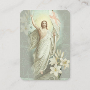 Résurrection de Pâques Cartes saintes Prière pasch