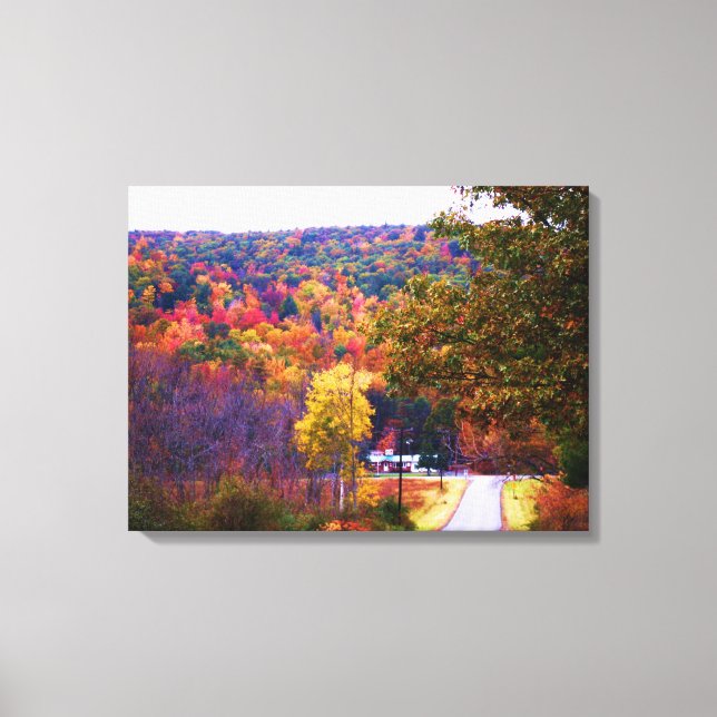 RETOUR À LA MAISON EN AUTOMNE toile (Recto)