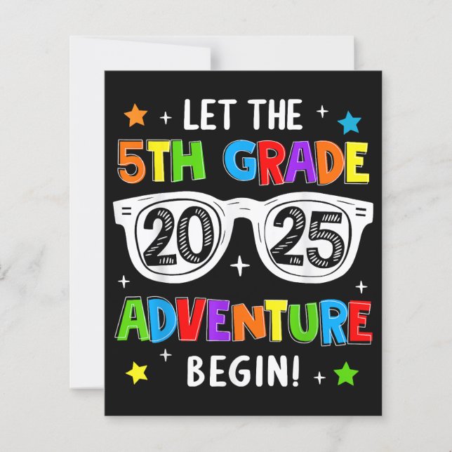 Retour À L'École 2025 Laissez L'Aventure De 5E Ann (Devant)