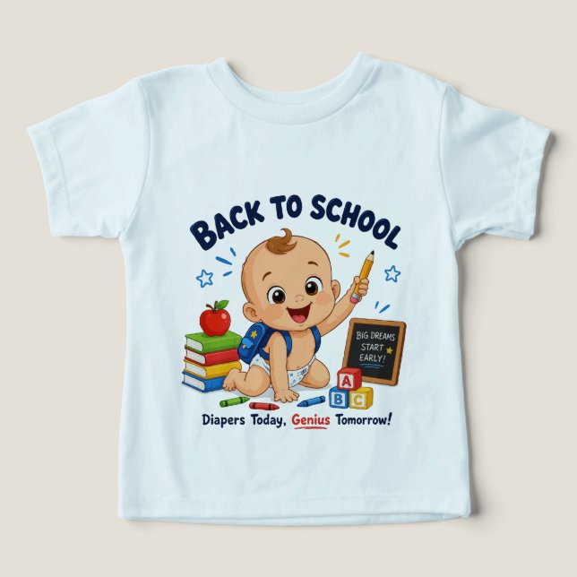 Retour à l'école bébé génie (Design Recto)
