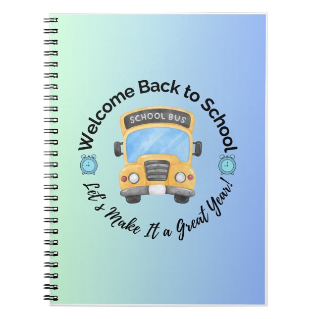 Retour à l'école – Cahier de bus à dégradé (Devant)