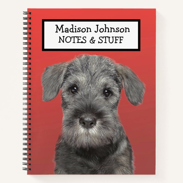 Retour à l'école carnet Schnauzer (Devant)