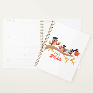 Retour À L'École Chouettes Planificateur Spiral