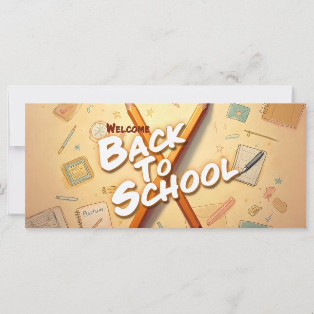 Retour à l'école – Conception d'art au crayon (Devant)