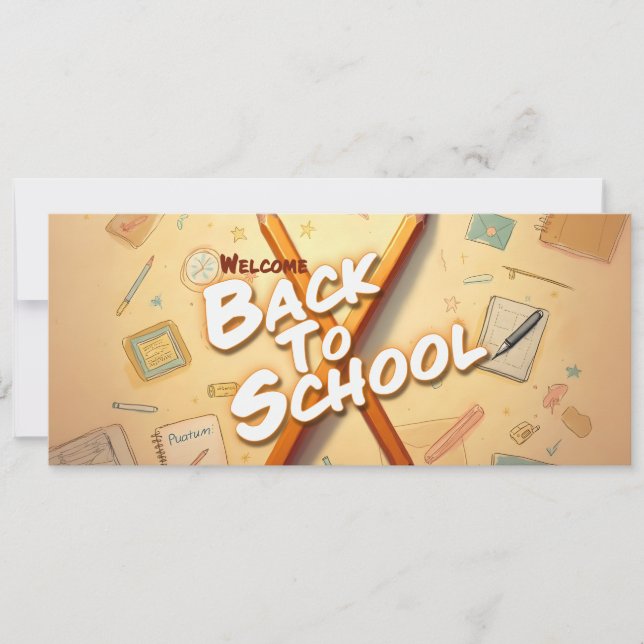 Retour à l'école – Conception d'art au crayon (Devant)