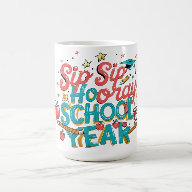 "Retour à l'école de café Mug - Sip Sip Hooray pou (Centre)