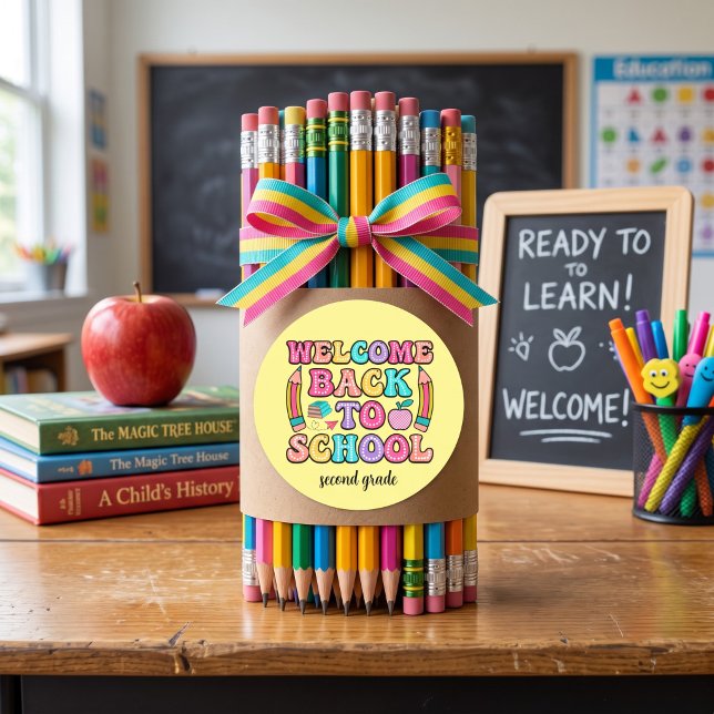 Retour à l'école élémentaire coloré Autocollant (Créateur téléchargé)