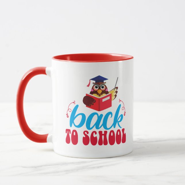 Retour À L'École Enseignant Chouette Café Mug (Gauche)