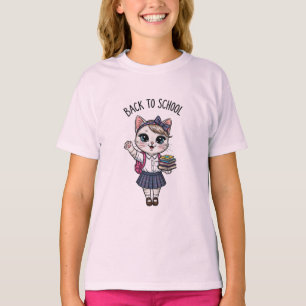 Retour à l'école Étudiant T-shirt Chat