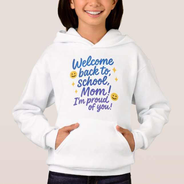 Retour à l'école Fier maman - Sweat - shirt à capu (Devant)