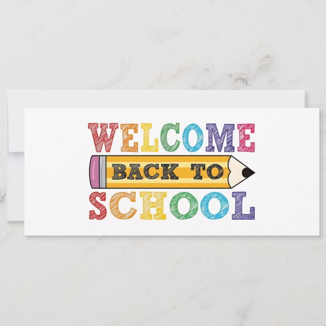 Retour à l'école – Illustration de crayon (Devant)