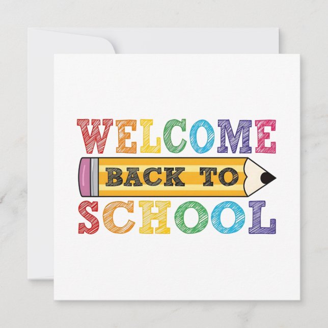Retour à l'école – Illustration de crayon (Devant)