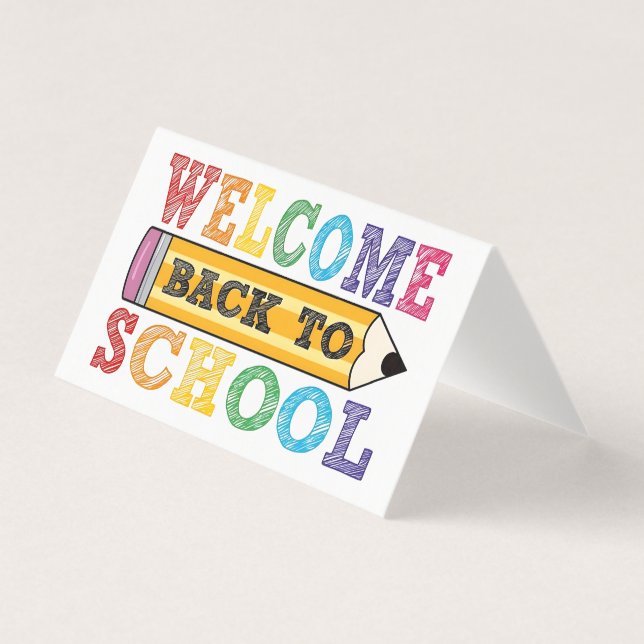 Retour à l'école – Illustration de crayon (Front)