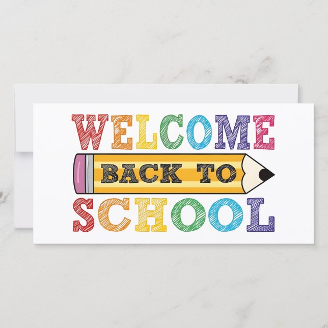 Retour à l'école – Illustration de crayon (Devant)