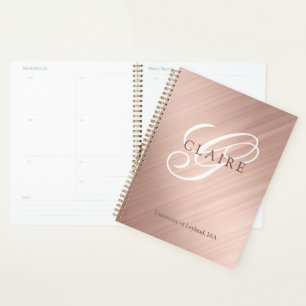 Retour À L'École Monogramme Rose Quotidien
