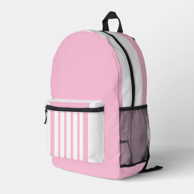 Retour À L'École Pink Blanc Enfants Sac À Dos Impr (Coin arrière droit)