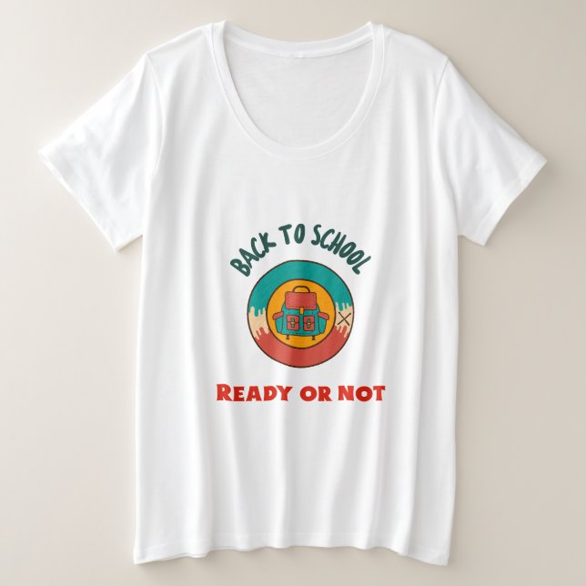 Retour à l'école prêt ou non début de l'école (Design devant)