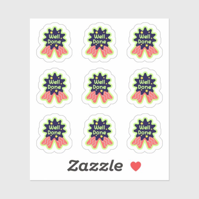 Retour à l'école Stickers "Bien fait" (Feuille)