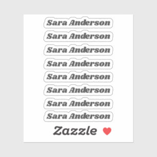 Retour à l'école Stickers de nom personnalisé