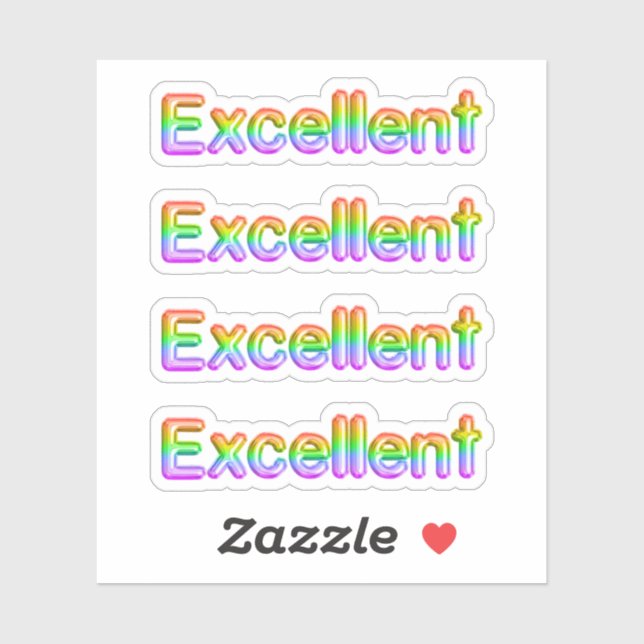Retour à l'école Stickers "Excellent" (Feuille)