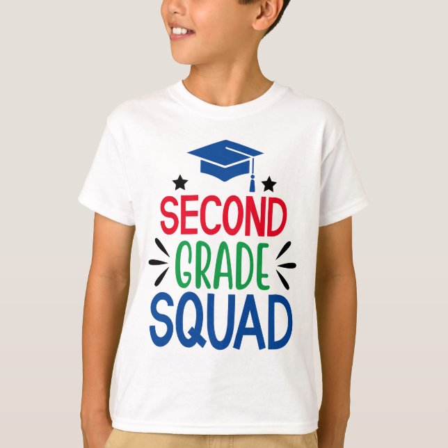Retour à l'école : T-shirt de l'équipe de deuxième (Devant)