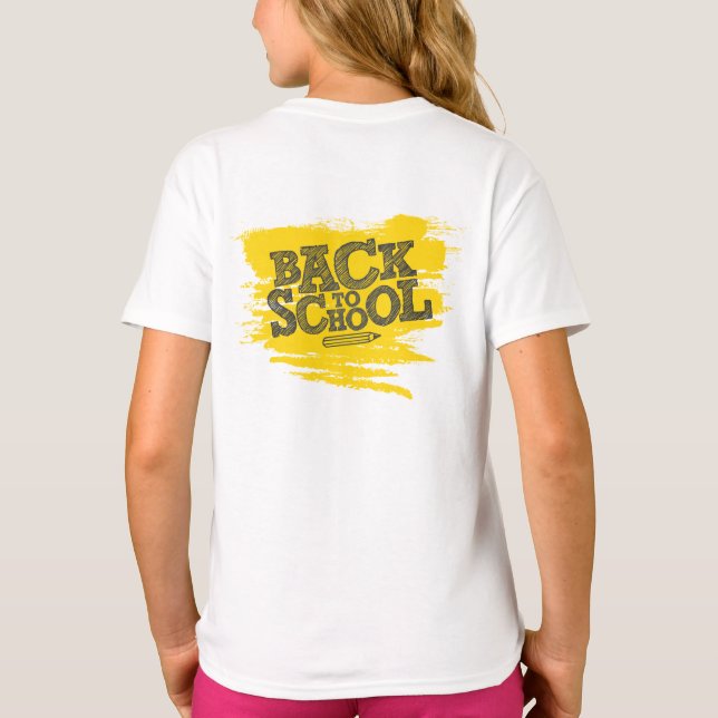 Retour À L'École T-Shirt - Premier Jour De L'École (Dos)