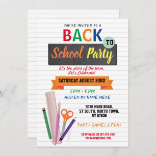 Retour Au Carnet De Fête À L'École Invitation À L'