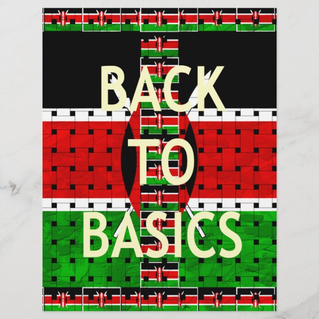 Retour aux bases : Kenya Drapeau Thème du tissage (Devant)