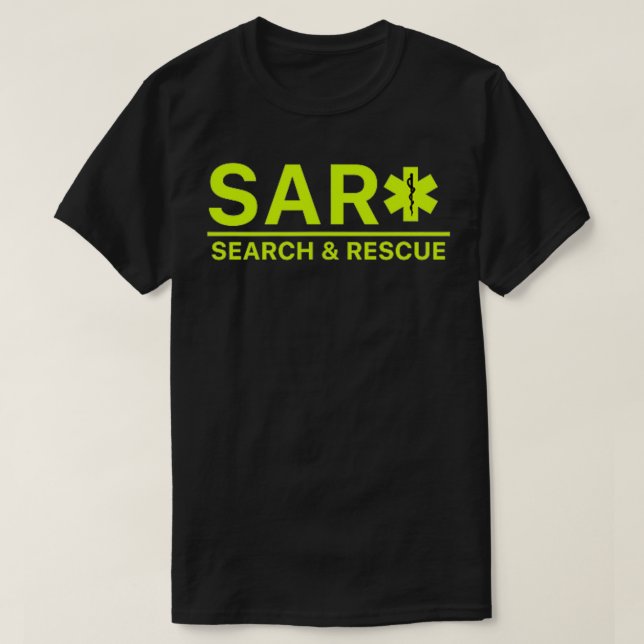 RETOUR AVANT Recherche et Secourir SAR EMS TShirt (Design devant)