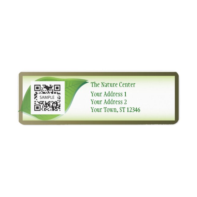 Retour Étiquette Modèle Nature Centre (Devant)