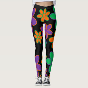 Retour les années 70 Leggings d'alimentation de fl